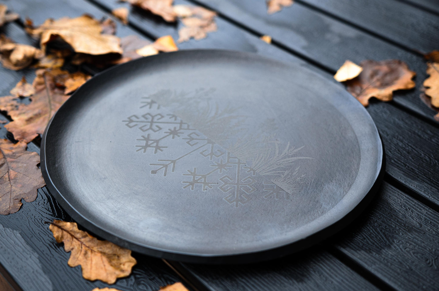 Gravēts šķīvis "Aplis", ~30,5 cm